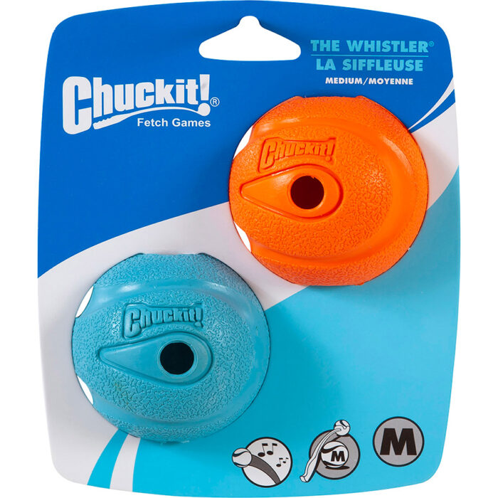 Chuckit The Whistler Ball Medium 2 pack