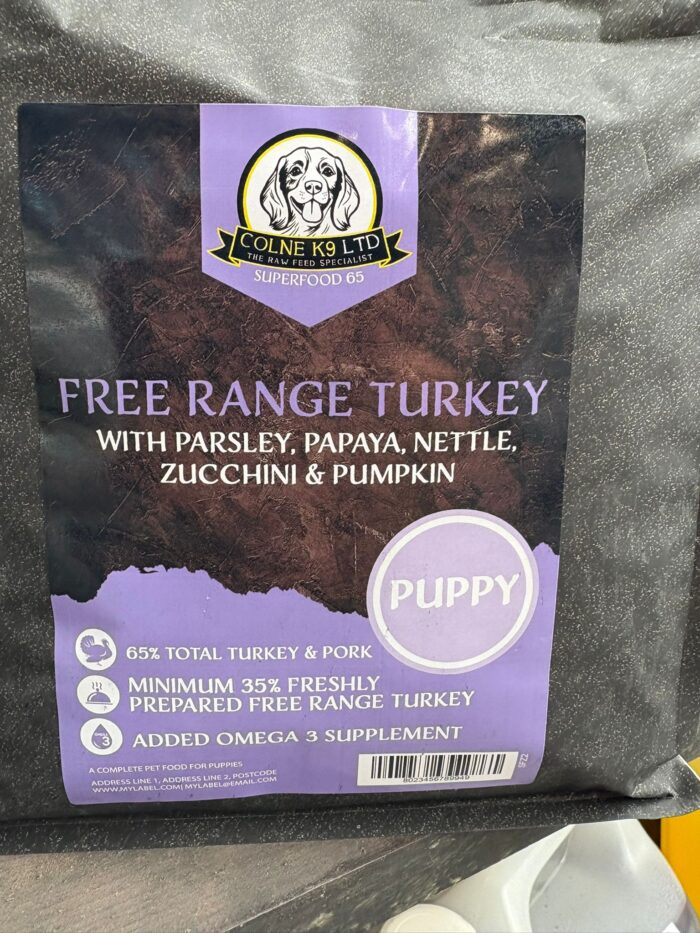 Colne K9 Superfoods Puppy – Turkey 2kg